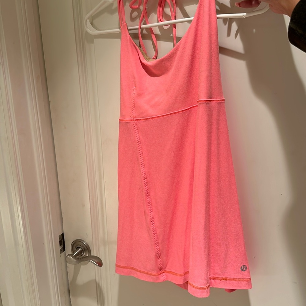 Lululemon neon strappy back halter top